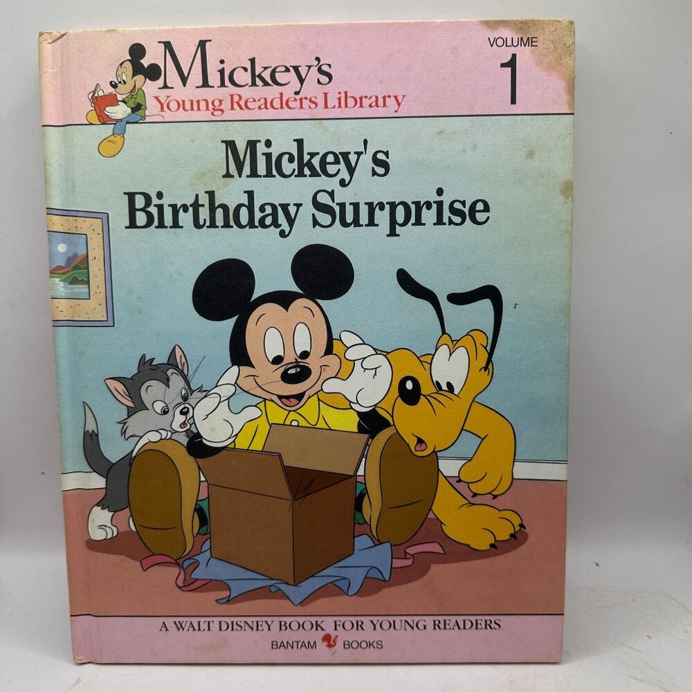 Mickeys Young Readers Library Volume 1 Mickeys Birthday Surprise Hardcover Book